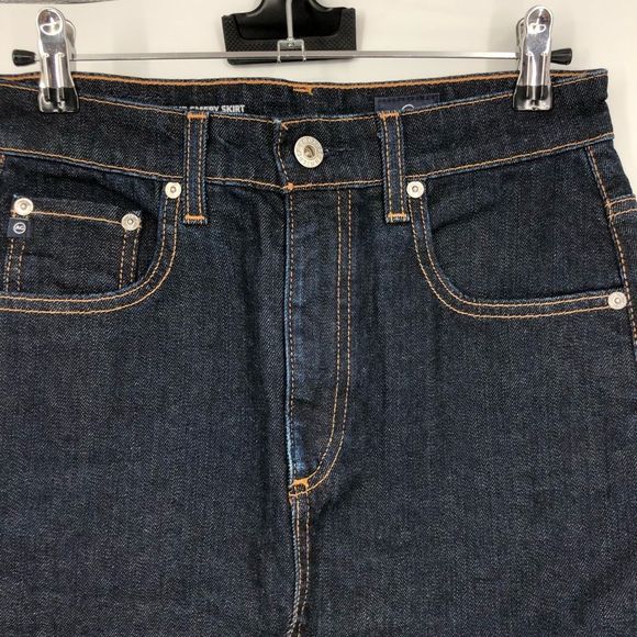 Adriano Goldschmeid Emery Skirt High Rise Dark Denim Pencil Skirt size 27 - Picture 9 of 13